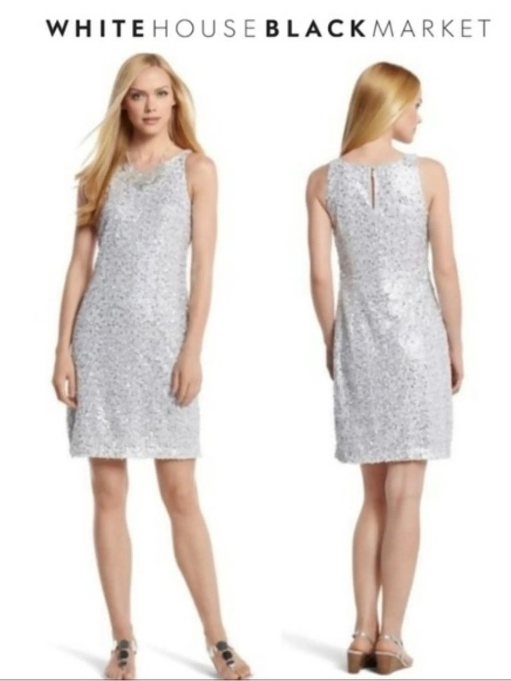 White House Black Market Sequin Shift Dress